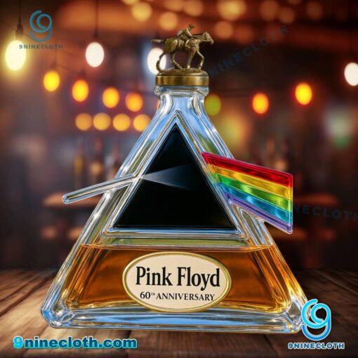 Pink Floyd 60th Anniversary Custom Whiskey Bottle GfNryMD