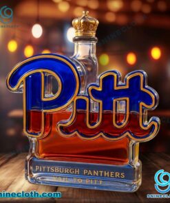 Pittsburgh Panthers Hail To Pitt Custom Whiskey Bottle waZvmXE