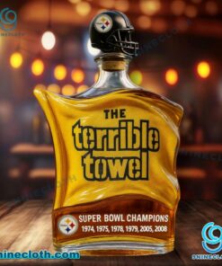 Pittsburgh Steelers The Terrible Towel Custom Whiskey Bottle Jbc9CYN