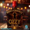Prince Of Darkness Ozzy 1948-2025 See You On The Crazy Train Custom Whiskey Bottle YeMTDhg