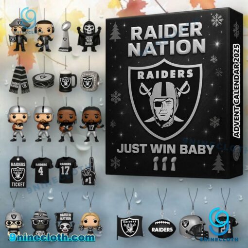 Raider Nation Just Win Baby Advent Calendar 2025 UX3VAwz