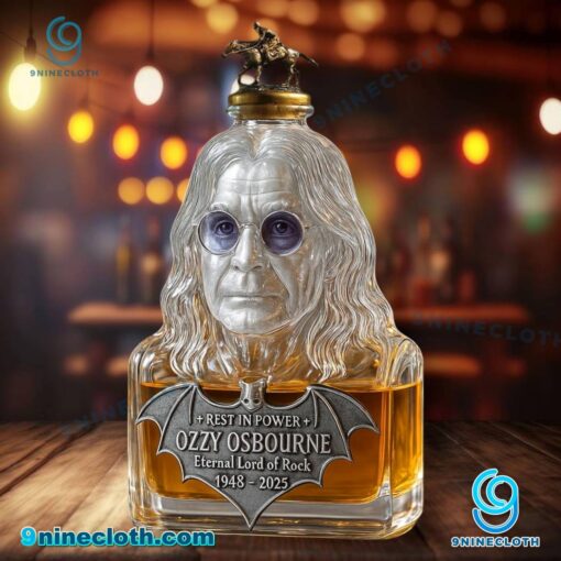 Rest In Power Ozzy Osbourne Eternal Lord Of Rock 1948-2025 Whiskey Bottle C28JLAe