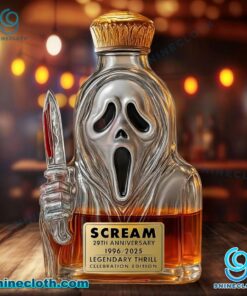 Scream 29th Anniversary 1996-2025 Custom Whiskey Bottle P6wEKjH