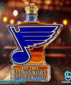 St. Louis Blues Let's Go Blues Custom Whiskey Bottle wZ8Tl2J