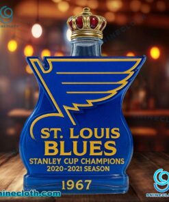 St. Louis Blues Stanley Cup Champions 2020-2021 Season Custom Whiskey Bottle kYsVI4m
