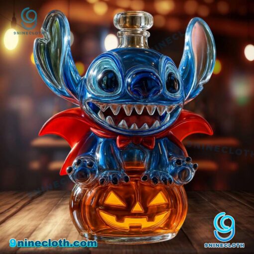 Stitch Halloween Custom Whiskey Bottle nJSTK0D