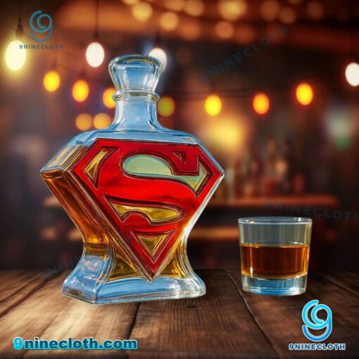 Superman Logo Custom Whiskey Bottle y0goltw