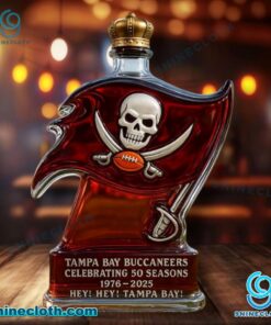 Tampa Bay Buccaneers 50 Seasons Hey Hey Tampa Bay Whiskey Bottle kEP6ucq