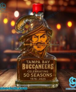 Tampa Bay Buccaneers Celebrating 50 Seasons 1976-2025 Whiskey Bottle 3dJ1p9y
