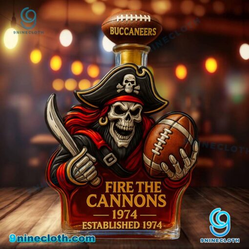 Tampa Bay Buccaneers Fire The Cannons Whiskey Bottle fr3avts