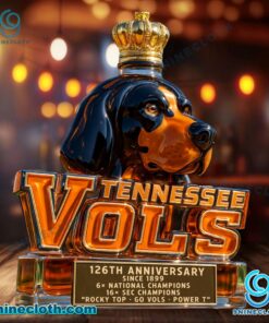 Tennessee Volunteers 126th Anniversary Custom Whiskey Bottle NyULtVl