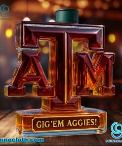 Texas A&M Aggies Gig'em Aggies Custom Whiskey Bottle Q4w5Jyd