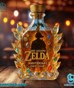 The Legend Of Zelda 38th Anniversary 1987-2025 Custom Whiskey Bottle QVlEP28