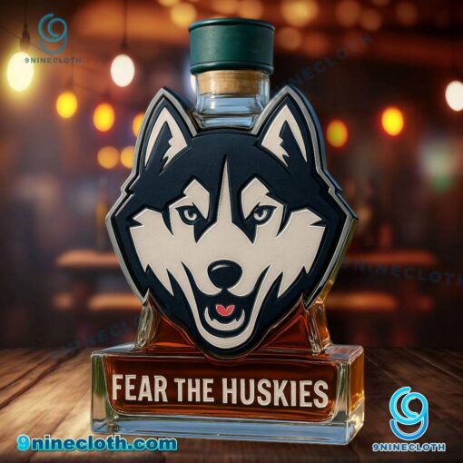 Uconn Huskies Fear The Huskies Custom Whiskey Bottle AIWxZk0