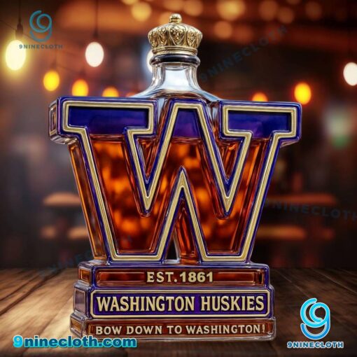 Washington Huskies Bow Down To Washington Custom Whiskey Bottle ZGzhRrJ