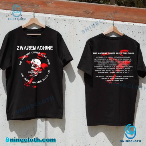 Zwaremachine European And U.s. The Machine Comes Alive 2025 Tour T-shirt q5sJG3o