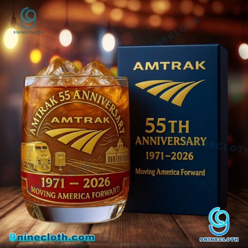 Amtrak 55th Anniversary 1971-2026 Whiskey Glass sHrOpcv