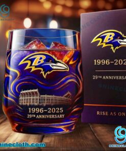 Baltimore Ravens 29th Anniversary Whiskey Glass 5OYigA9