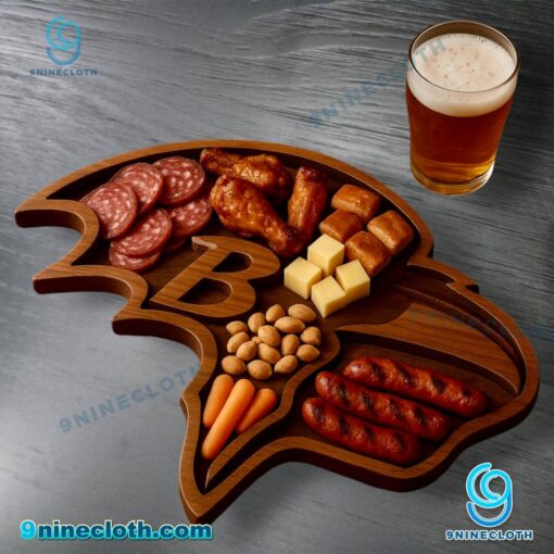 Baltimore Ravens Wooden Charcuterie Board 3sjeFOI