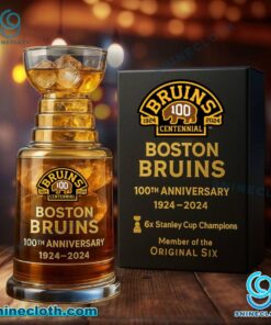 Boston Bruins 100th Anniversary 1924-2024 Stanley Cup Glass Jgzqo3n