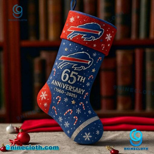 Buffalo Bills 65th Anniversary 1960-2025 Christmas Stocking Ockve2B