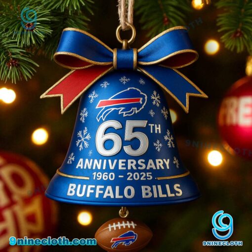 Buffalo Bills 65th Anniversary Christmas Bell w2pXtIa