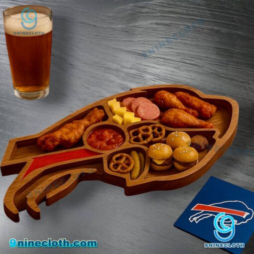 Buffalo Bills Wooden Charcuterie Board SpfkJjc