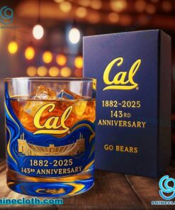 California Golden Bears 143nd Anniversary 1882-2025 Whiskey Glass ObHToWM