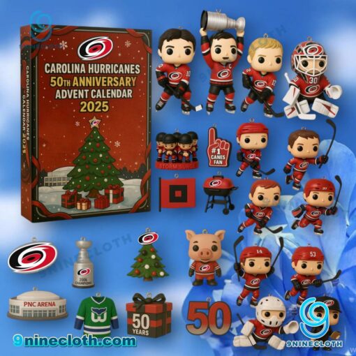 Carolina Hurricanes 50th Anniversary Advent Calendar 2025 OzywEBQ