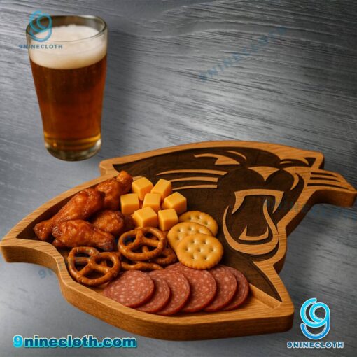 Carolina Panthers Wooden Charcuterie Board MGDTx6J