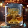 Chicago Bulls American Flag City Skyline Personalized Whiskey Glass-b 0wA412o