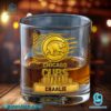 Chicago Cubs American Flag City Skyline Personalized Whiskey Glass-b 5jMhcbE