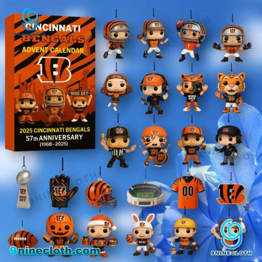 Cincinnati Bengals 57th Anniversary Advent Calendar 2025 sv6gMwa