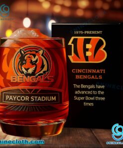 Cincinnati Bengals Paycor Stadium Whiskey Glass JETMsL8