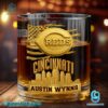 Cincinnati Reds American Flag City Skyline Personalized Whiskey Glass 76Wqmou