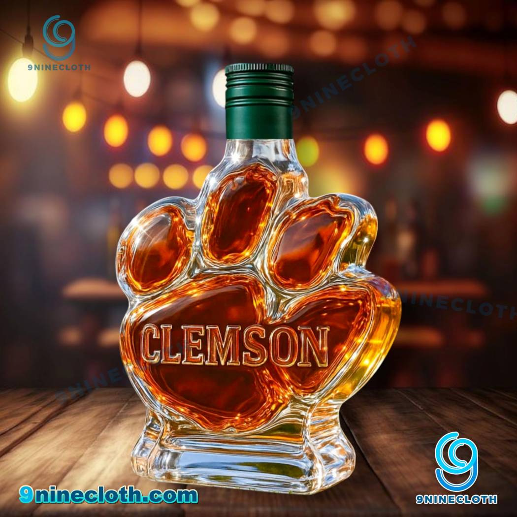 Clemson Tigers Logo Whiskey Bottle -x iuTnWQ4