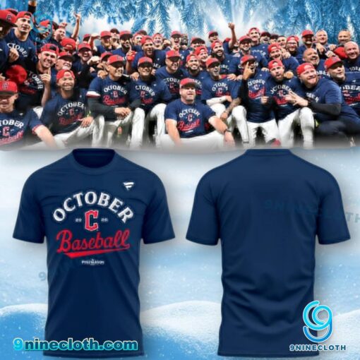 Cleveland Guardians October Baseball 2025 T-shirt dMrPVQA