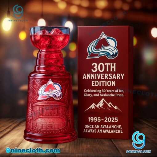 Colorado Avalanche 30th Anniversary Stanley Cup Glass 1QRiSx6