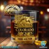 Colorado Rockies American Flag City Skyline Personalized Whiskey Glass 52HoKfq