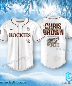 Colorado Rockies X Chris Brown Breezy Bowl XX 2025 Stadium World Tour Baseball Jersey MCINTot