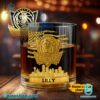 Dallas Mavericks American Flag City Skyline Personalized Whiskey Glass J2SLKw9