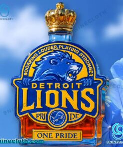 Detroit Lions Roaring Louder Playing Stronger Whiskey Bottle os9KIuJ