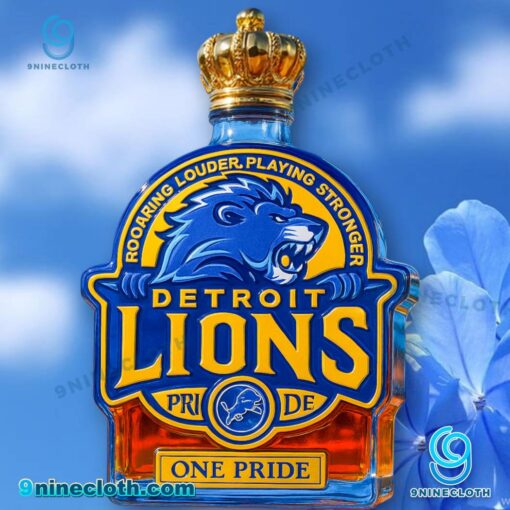 Detroit Lions Roaring Louder Playing Stronger Whiskey Bottle os9KIuJ
