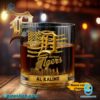 Detroit Tigers American Flag City Skyline Personalized Whiskey Glass 172KV6w