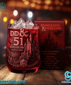 Dungeons & Dragons 51st Anniversary 1974-2025 Whiskey Glass 4Bw17pH