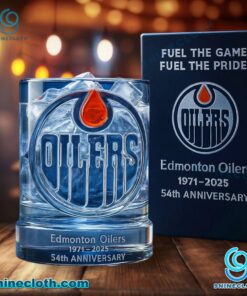 Edmonton Oilers 54th Anniversary Whiskey Glass F6ibDzd