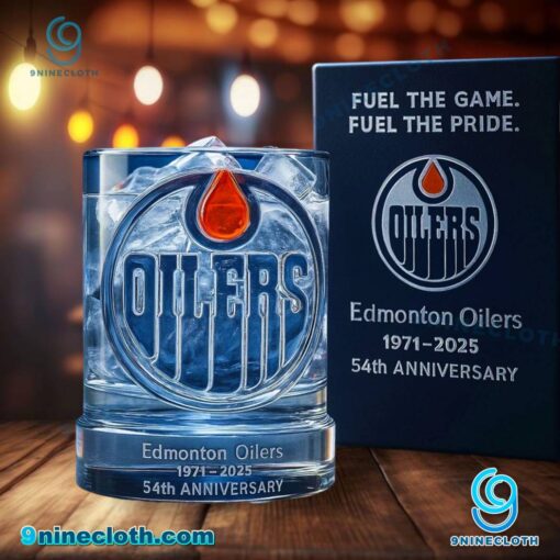 Edmonton Oilers 54th Anniversary Whiskey Glass F6ibDzd