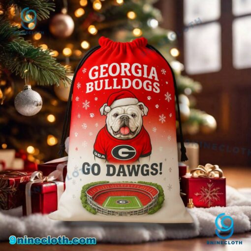 Georgia Bulldogs Go Dawgs Holiday Santa Sack h6LS7nT