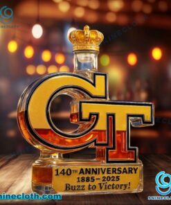 Georgia Tech Yellow Jackets 140th Anniversary 1885-2025 Whiskey Bottle 3uoKeFX