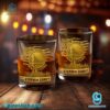 Golden State Warriors American Flag City Skyline Personalized Whiskey Glass-a Bf39kgM